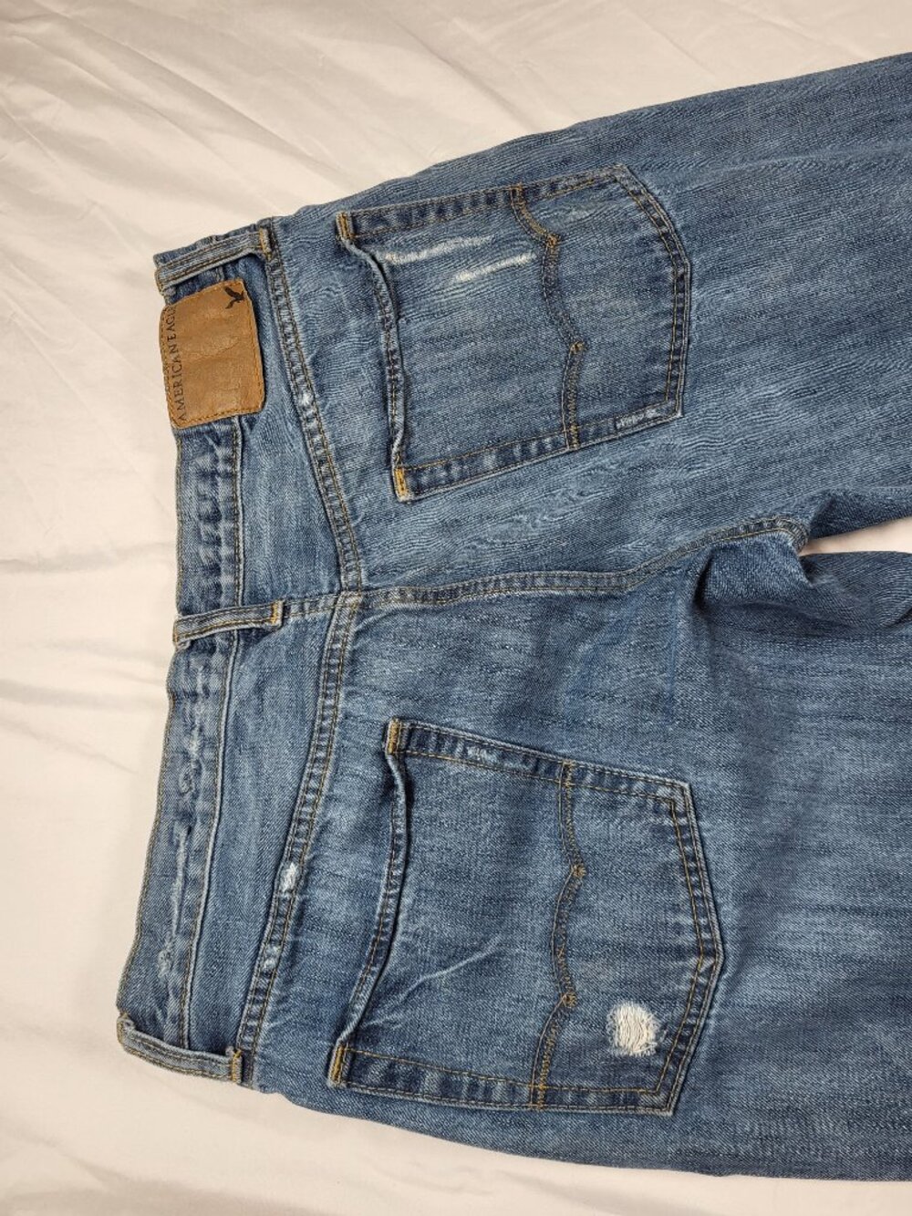 American Eagle Bootcut Jeans Men's 34x30 Distressed Preppy Streetwear Y2K - Picture 13 of 13